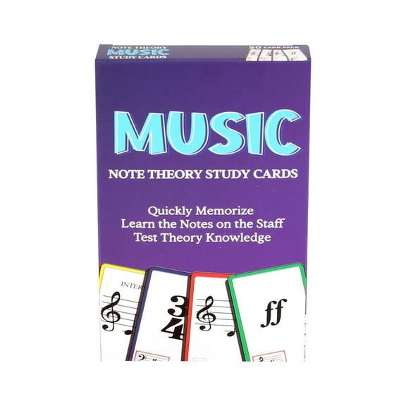 nTRIUQJ Musical Cards Coded Piano Learning System with Educational Note Flashcards for Beginner Students Purple