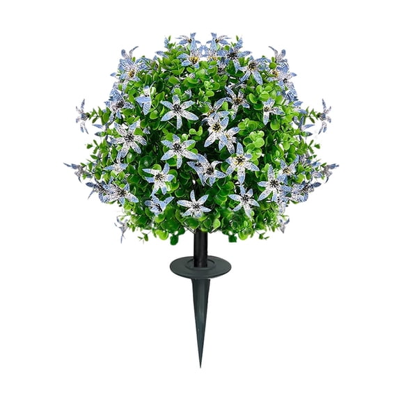 nTRIUQJ Phalaenopsis Orchid Stakes Realistic Floral Arrangement with Ground for Outdoor Garden Yard Patio Landscaping Blue