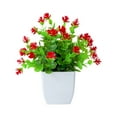 thumbnail image 1 of nTRIUQJ Potted Realistic Desktop Greenery For Home Decoration Small Bonsai Tabletop Arrangement Red, 1 of 5