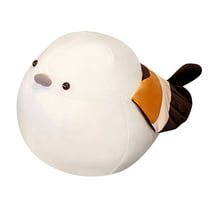 nTRIUQJ Round Sparrow Cute Toy Lifelike Bird Doll Soft Stuffed Animal Pillow for Girls B
