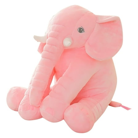 nTRIUQJ Soft Elephant Toy Adorable Hugging Pillow for Kids Nursery Bedroom Comforting Sleep Companion Friend Pink