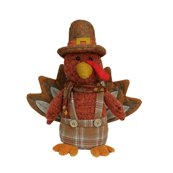 nTRIUQJ Thanksgiving Turkey Desktop Holiday Ornament Fall Home Adornment Seasonal Centerpiece Decoration For Tabletop Display A