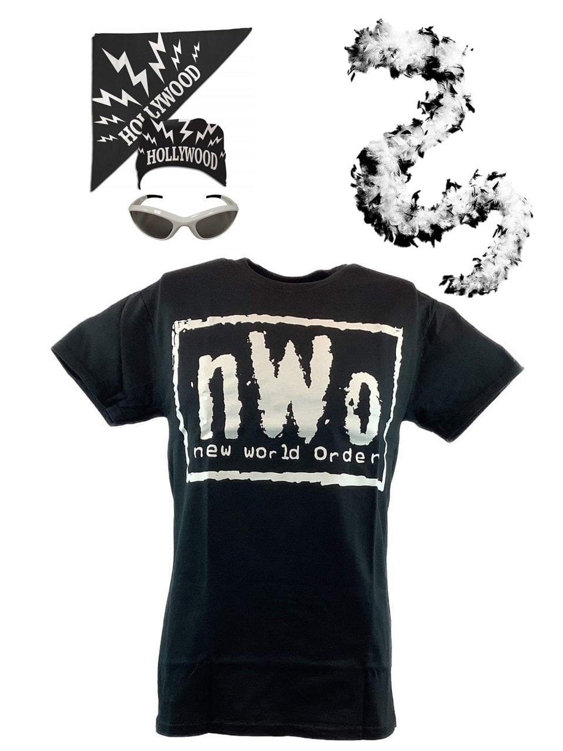 nWo Hollywood Hulk Hogan T-Shirt Outfit with Bandana, Sunglasses, and(04)