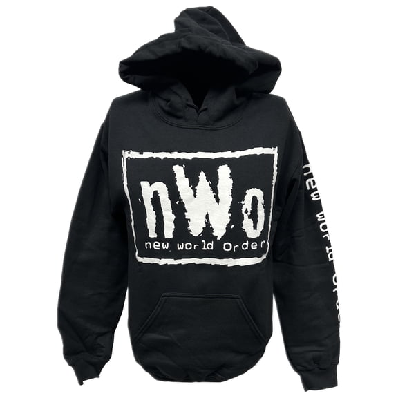 nWo New World Order Mens Black Pullover Hoody Sweatshirt XL