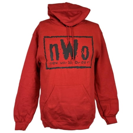 nWo New World Order Mens Red Pullover Hoody Sweatshirt