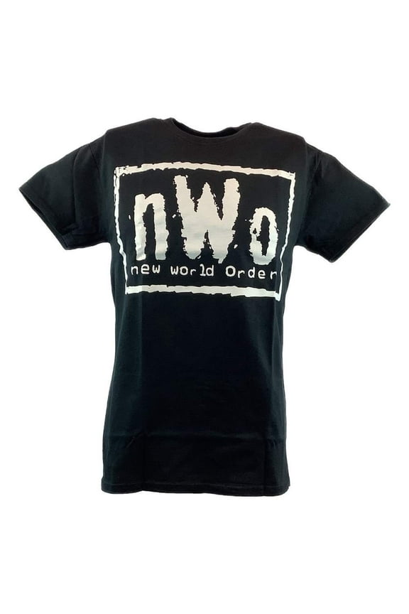 nWo White Logo New World Order Mens Black T-shirt 4XL