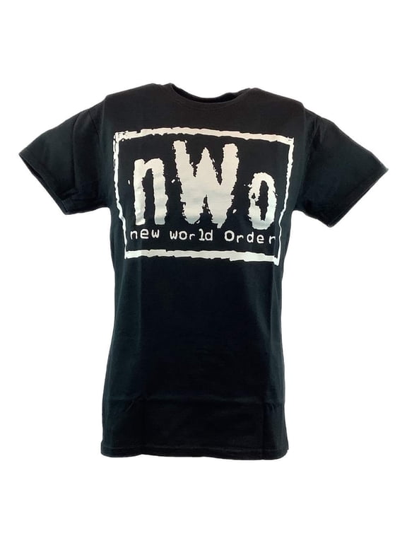 nWo White Logo New World Order Mens Black T-shirt XL