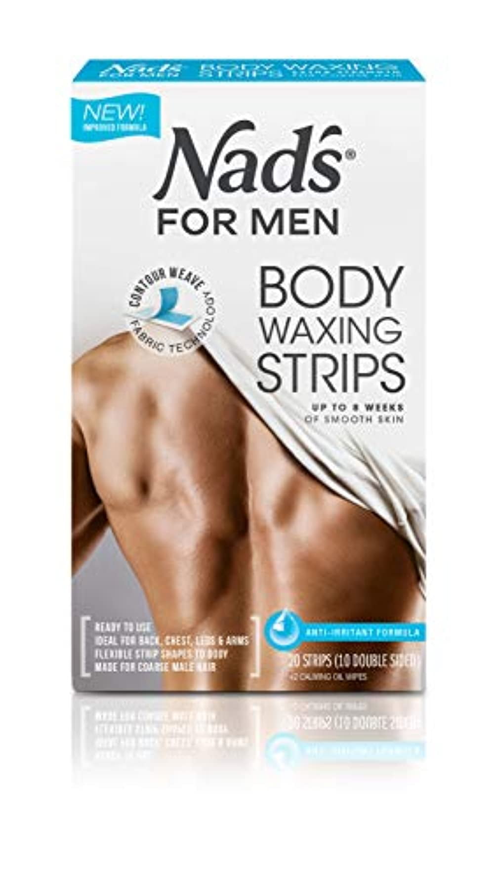 nad's for men hair removal strips, 20 count