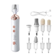Behome Electric Nail File with 5 Speeds, 8 in 1 Rechargeable Electric Nail Drill File Set, Professional Manicure Pedicure Kit for Manicure Salon Home, White