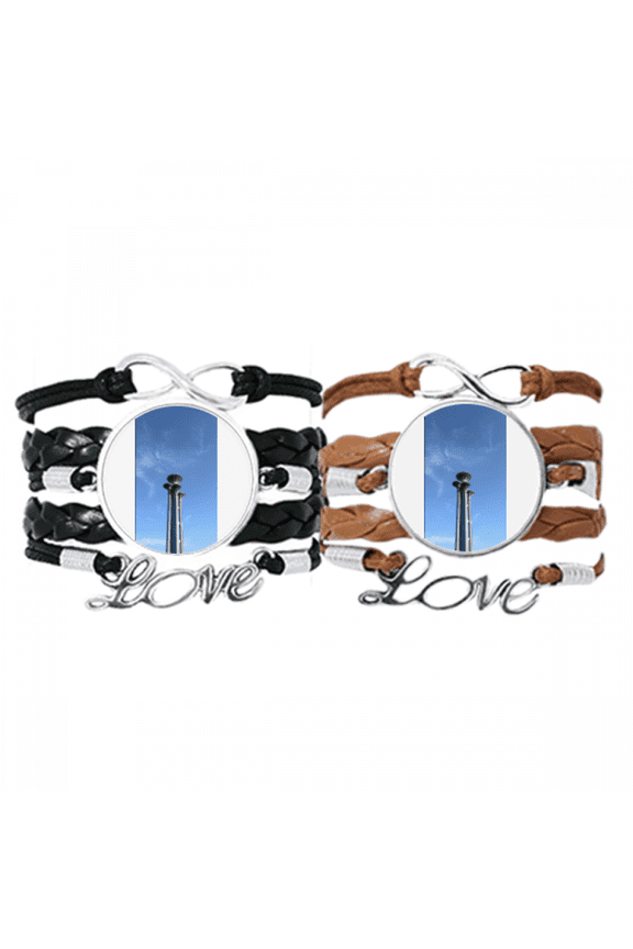 nail structure art deco fashion bracelet hand strap leather wristband double set