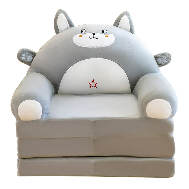 naioewe Big Circle Pillow Cover Round Floor Pillows Seating for Children Plush Foldable Kids Sofa AD
