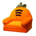 thumbnail image 1 of naioewe Children's 2-in-1 Flip Open Foam Compressed Sofa Cover , Folding Seat Baby Can Sit Cushion Integrated Cushion, Orange, 1 of 4