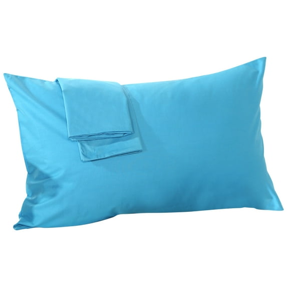 naioewe Pillow Cases, Standard/ Size, Egyptian Quality Cotton Blend Percale 400TC-20x30 Lake Blue