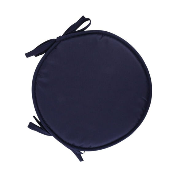 naioewe Round Chair Pads And Cushions,Thick Fabric Seat Cushion With Ties For Home Dining Chairs And Stools,Navy Blue