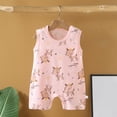 thumbnail image 1 of naisibaby Baby Boys Girls Newborn Bodysuit Printed Cotton Sleeveless Bodysuits Pink Size 66, 1 of 3