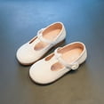 thumbnail image 1 of naisibaby Baby Girls Soft-soled Anti-collision Soft-soled Shoes, Kids Leather Princess Shoes Beige 5 T, 1 of 9