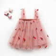 thumbnail image 1 of naisibaby Baby Girls Summer Lovely Sweet Dress, Strap Sleeveless Flowers Printed Lace Sundress Watermelon Red 2T, 1 of 9