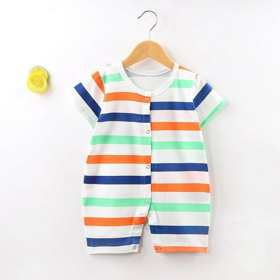naisibaby Baby Spring New Onesie Newborn Bodysuit Crew Neck Short Sleeve Bodysuits Multicolor Size 59