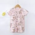thumbnail image 1 of naisibaby Baby Spring New Onesie Newborn Bodysuit Crew Neck Short Sleeve Bodysuits Pink Size 80, 1 of 3