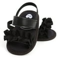 thumbnail image 1 of naisibaby New Spring Summer Baby Girls Non-slip Shoes, Toddler Baby Flat Lace Wave Soft Soled Sandals Black 11, 1 of 4