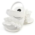 thumbnail image 1 of naisibaby New Spring Summer Baby Girls Non-slip Shoes, Toddler Baby Flat Lace Wave Soft Soled Sandals White 12, 1 of 5