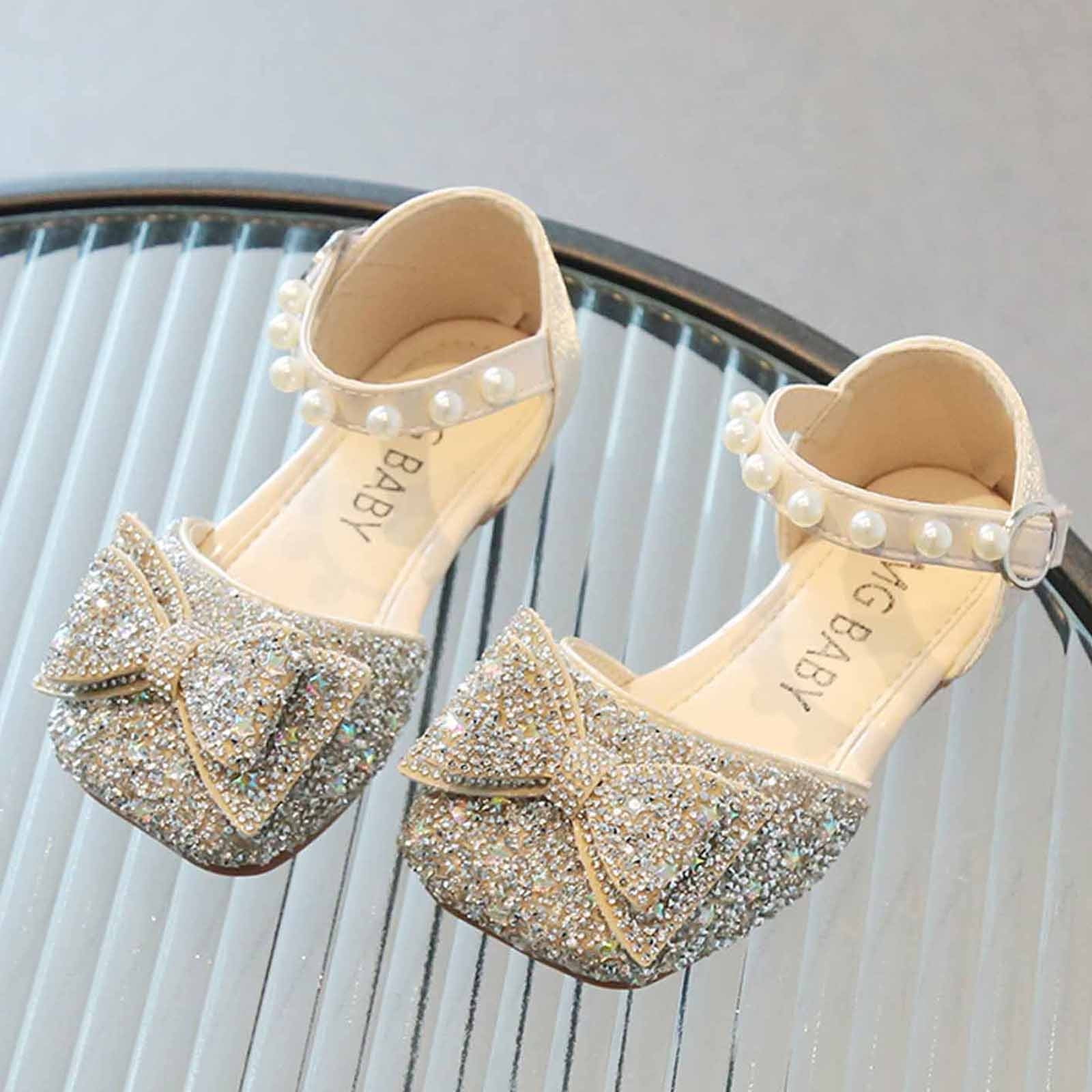 Summer Cute Baby Girls Pearl Bow-knot Shoes