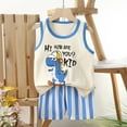 thumbnail image 1 of naisibaby Summer Children's Sleeveless Top Shorts Air-conditioned Home Clothing, Kids Boys Girls Printed Cotton Casual Set Light Blue 5 T, 1 of 3