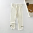 thumbnail image 1 of naisibaby Summer Girls Casual Pants, Capris Cute Printed Elastic Thin Children's Pants White 10-11T, 1 of 7