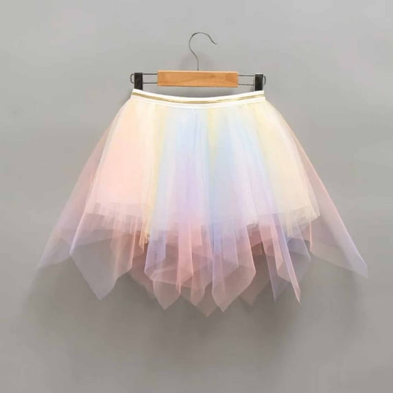 naisibaby Summer Girls Gauze Princess Skirt, Kids Versatile Fashionable Short Skirt Light Blue 12-13 T