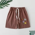 thumbnail image 1 of naisibaby Toddler Baby Girls Boys Cotton Short Pants Summer Loose Kids Shorts Coffee Size 5-6 Years, 1 of 5