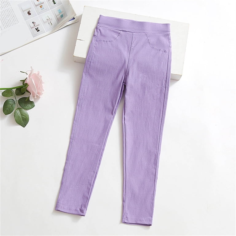 naisibaby Toddler Baby Girls Candy Color Solid Color Leggings