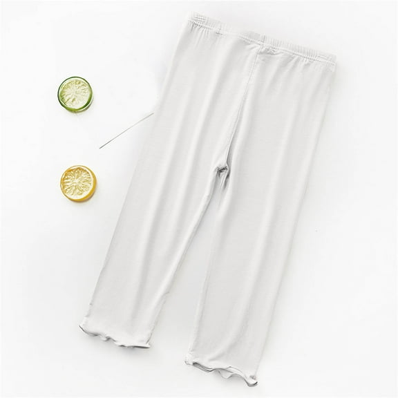 naisibaby Toddler Baby Girls Candy Color Solid Color Leggings, Kids Tight Casual Pants White 4-5T