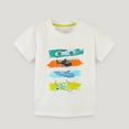 thumbnail image 1 of naisibaby Toddler Boys Crewneck Short Sleeve, Summer Printed Kids Tops Cotton Daily Casual Tees White 5T, 1 of 6