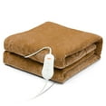thumbnail image 1 of nalax Electric Fast Heating Body Throw Blanket with 6 Heat Levels, Brown, 1 of 7
