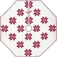 thumbnail image 1 of vhc brands holiday decor - emmie white patchwork tree skirt, 60 diameter, red, 1 of 5
