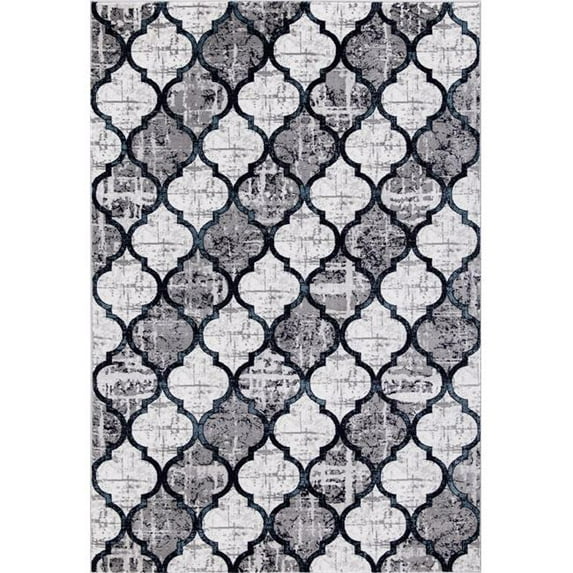 Great American Distributors Vanguard Collection Elyse Area Rug, Blue/Gray