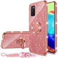 thumbnail image 1 of Nancheng Shockproof Slim Cell Phone Case with Strap for Samsung Galaxy A03S, Rose Gold, 1 of 7