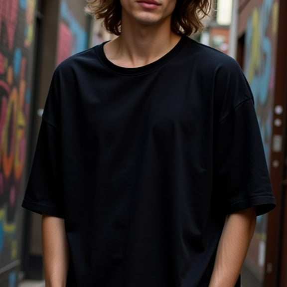 natee Unisex Heavyweight 180gsm Oversized T-Shirt - Soft Crew Neck Casual Everyday Shirt for Men & Women, All-Season Everyday & Formal Wear, Valentine's/Thanksgiving/Church Events - Machine Washable