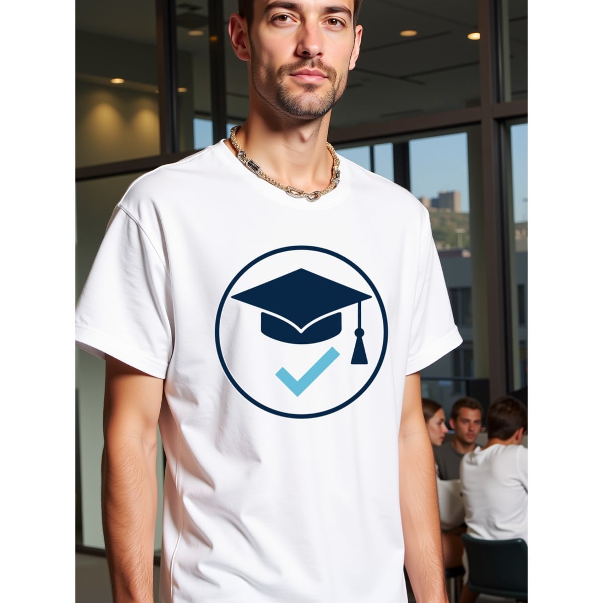 natee local warehouse clearance Graduation Cap & Checkmark T-shirt ...