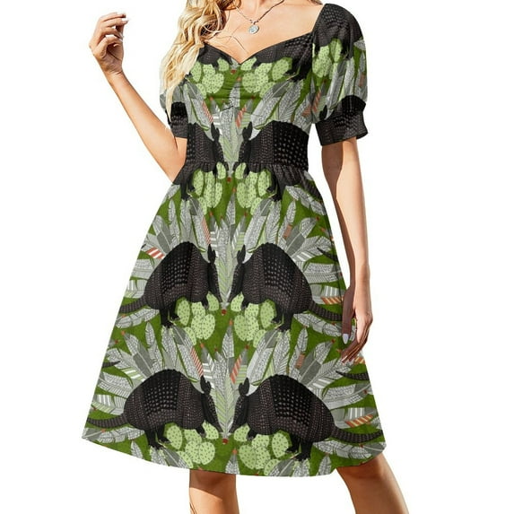 native armadillos green Sleeveless Dress women's summer jumpsuit elegant dresses plus sizes