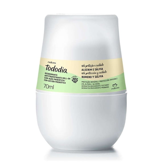 Desodorante Antitranspirante Rollon Invisvel Tododia Alecrim e Slvia 70ml