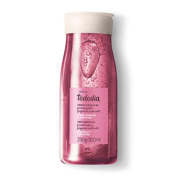 natura - Linha Tododia (Amora Vermelha e Jabuticaba) - Sabonete Liquido Corporal em Gel 300 Ml - (Every Day (Red Mulberry and Jabuticaba) Collection - Liquid Gel Body Soap 10.14 Fl Oz)