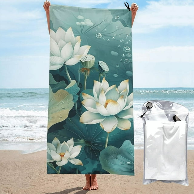 nature Microfiber beach towel, large sand pool camping travel vacation