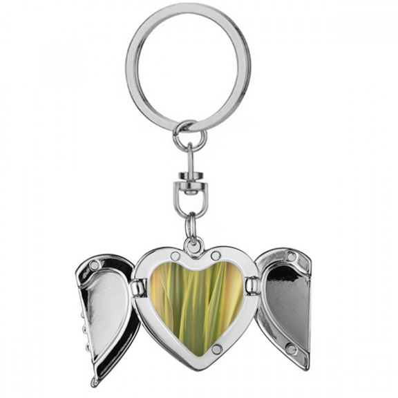 nature picture photo Heart Angel Wing Key Chain Holder
