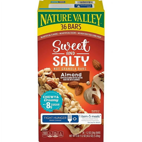 nature valley sweet salty nut almond granola bars 36 ct