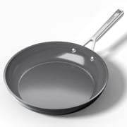 naturepan 11 inch Ceramic Nonstick Skillet, Diamond-Titanium Coating, Dishwasher/Oven Safe, Gray