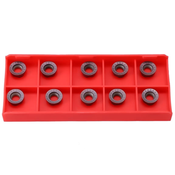 navestar 10Pcs Rpmt10T3M0E-Js Cemented Carbide Indexable Insert Blades Round Chisel Cutter for Semi-Finishing Finishing Wood Turning Tool