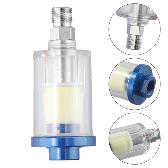 navestar 1Pcs Air Compressor Moisture Oil Water Trap Filter Separator Compatible with 1/4 Thread Air Lines and Spray Paint Systems