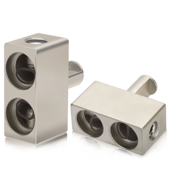navestar 2Pcs Car Audio Power Ground Offset Input Aluminium Alloy Reducer Dual 1/0 Gauge to 1/0 Gauge Electrical Equipment Supplies