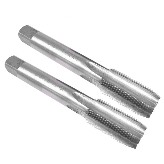 navestar 2Pcs Hss Metric Taper and Right Hand Thread Tap Set 18mmx1 5 M18X1 5mm Pitch Suitable for Machine Shop Threading Projects